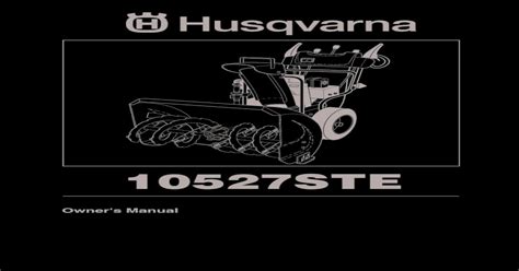 Husqvarna 10527STE Manual pdf manual